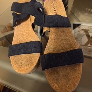Lucky Brand Women's Black Sandals Very Good 7.5M